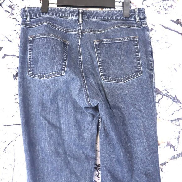 MED WASH STRETCH JEANS 10 Geoffrey Beene Sport Straight Leg Mid Rise Classic Y2K - Picture 7 of 8